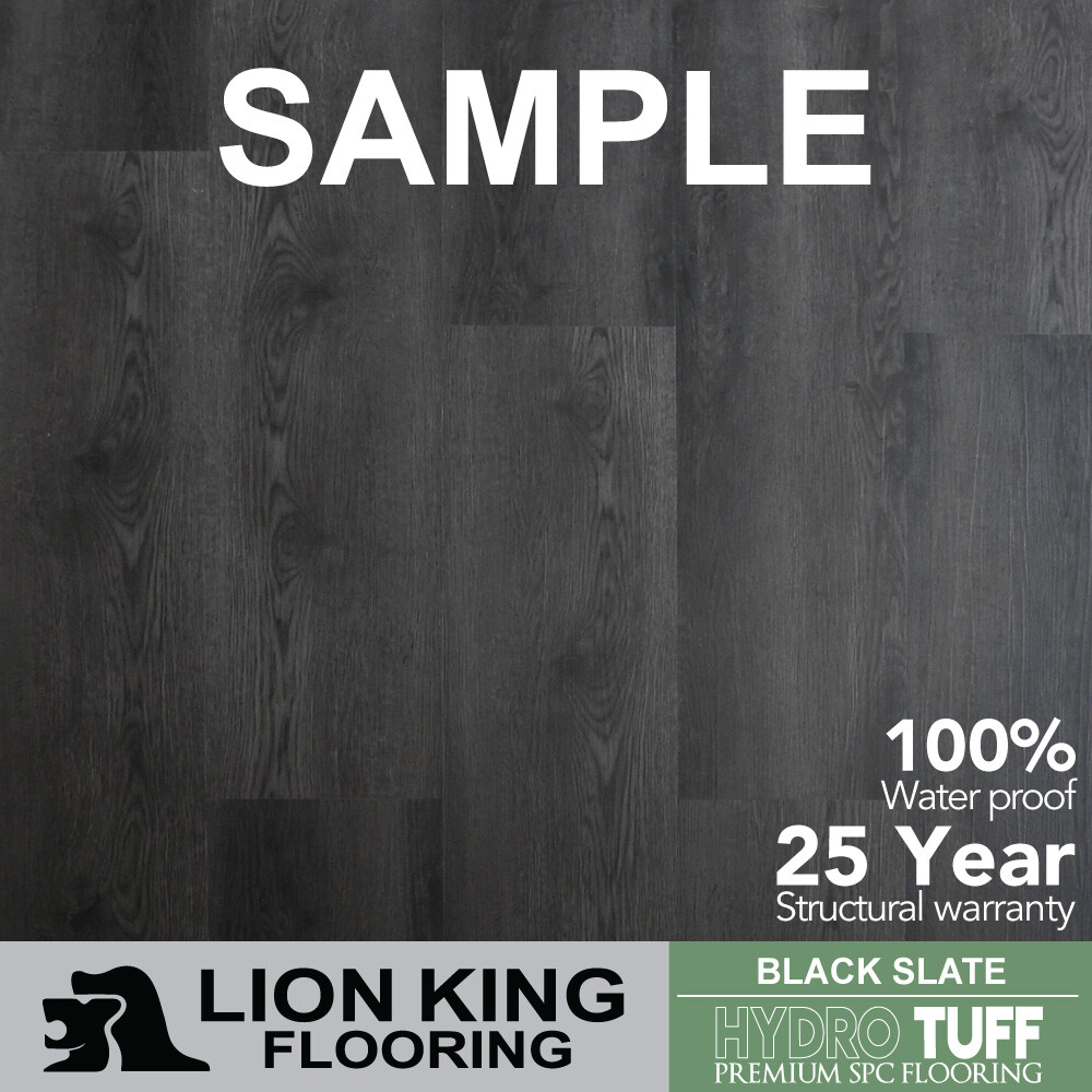 Waterproof Hybrid Flooring Sample Black Slate Lion King Flooring